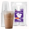 thumbnail image 1 of 50 Vasos Desechables De Plástico Con Tapa Boquilla 20oz Transparente, 1 of 5