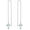 June-Moonstone, variant on Cross Birthstone Threader Earrings 925 Sterling Silver Gemstone with Cross Christian Long Chain Ear Line Jewelry for Women Gifts