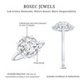thumbnail image 5 of Rosec Jewels Lab Grown 2 Carat Diamond Engagement Ring , EF-VS Quality - Ideal For Gift, 925 Sterling Silver, US 5.50, 5 of 8