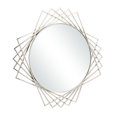 thumbnail image 5 of DecMode 42" x 42" Silver Geometric Wall Mirror, 5 of 7