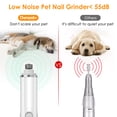 thumbnail image 3 of OWNPETS Rechargeable Pet Nail Grinder Trimmer for Small, Medium, Large Dogs Cats with 3 Grinding Ports and 2 Running Speed, 3 of 8