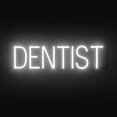 thumbnail image 1 of SpellBrite DENTIST LED Sign for Business. 25.0" x 6.3" White DENTIST Sign Has Neon Sign Look With Energy Efficient LED Light Source. Visible from 500+ Feet, 8 Animation Settings., 1 of 4