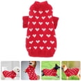 thumbnail image 2 of KAKOWELY Suéter elástico de cuello alto con estampado de corazón para perro, ropa de invierno (talla L), 2 of 3