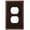Aged Bronze, variant on WALLPLT METRO 1DUP AB (Pack of 1)