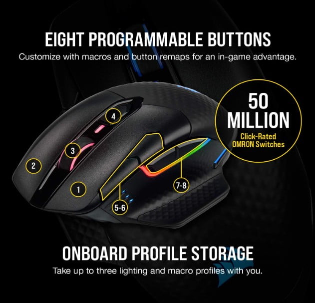 Corsair Dark Core RGB Pro SE FPS/MOBA Gaming Mouse