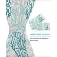thumbnail image 4 of Teal Grey Coral Coastal Blackout Curtains, French Door Curtains for Door Window, Summer Beach Seaside Nautical Privacy Drapery for Patio/Sidelight Doors, 1 Panel with Tieback, 54 x 72 Inches, 4 of 6