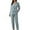 Z0113a-Blue, variant on HNMKIU Women's Casual Polka Dot Print Lapel Button Two Piece Long Sleeve Pajama Set Comfortable Nightwear Suit A,XL
