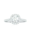 thumbnail image 4 of Rosec Jewels Cubic Zirconia Designer Engagement Ring with Floating Halo for Women, 18K White Gold, US 10.00, 4 of 9