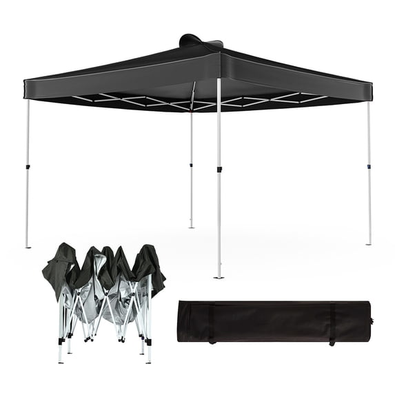 Resenkos 10 x 10 FT Instant Folding Pop Up Canopy Tent,UV Protection with Carry Bag for Patio Party Camping,Black