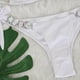 thumbnail image 5 of Trajes de Baño de Bikini de Mujer de Color Sólido Sexy de Moda Dividido con Pantalones, Nylon de Corte Alto para la Piscina de Playa Y las Vacaciones de Verano, 5 of 9