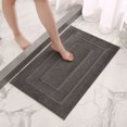 thumbnail image 4 of TOPCHANCES Bathroom Rug Bath Mat, Soft Absorbent Bathroom Mat, Fluffy Shaggy Bath Rug ( 50x80cm, Gray ), 4 of 15