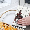 thumbnail image 4 of Christmas Kitchen Towel, Ghost Pattern Dish Drying Cloth for Hand Wiping, Absorbent Polyester Dishwasher Towel for Baking Cooking(I), 4 of 5