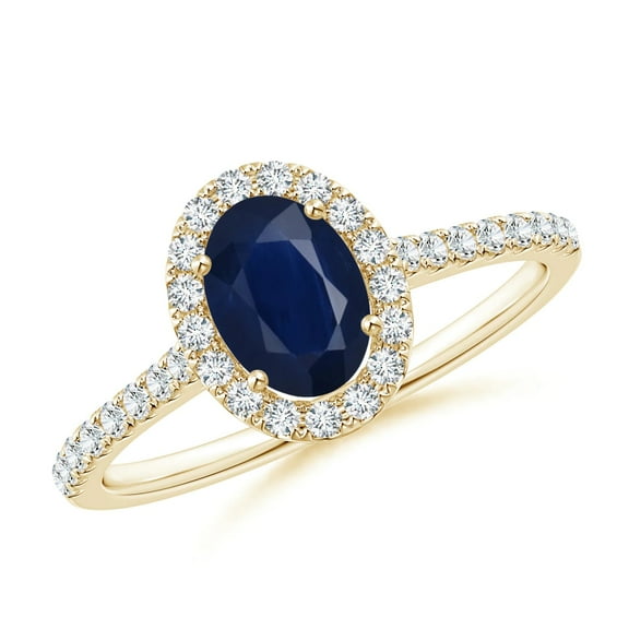 Oval 1 Ctw Blue Sapphire Solitaire White Accents 925 Sterling Silver Women Promise Ring Jewelry