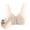 Beige, variant on Sports Jelly Bras for Women Thin Front Open Button No Ring V Neck Breathable Sleeping Tank Underwear Strapless Bra
