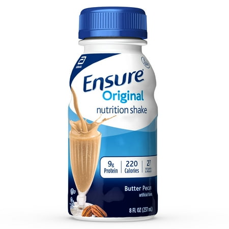 Ensure Original Nutrition Shake with 9 grams of protein, Meal Replacement Shakes, Butter Pecan, 8 fl oz