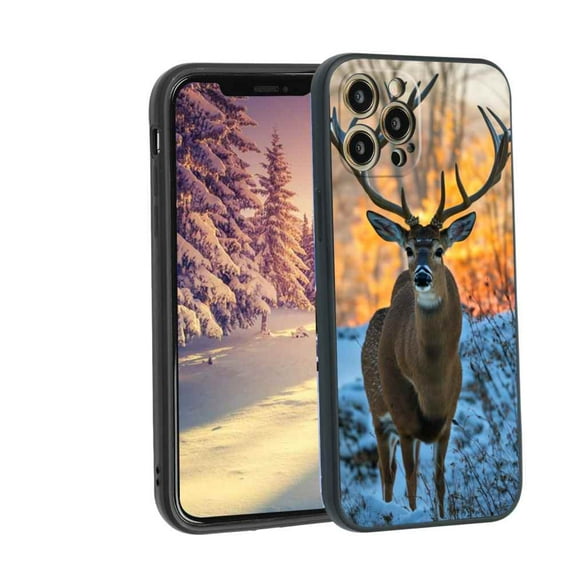 Compatible with iPhone 12 Pro Max Phone Case, Deer-51 Case Silicone Protective for Teen Girl Boy Case for iPhone 12 Pro Max