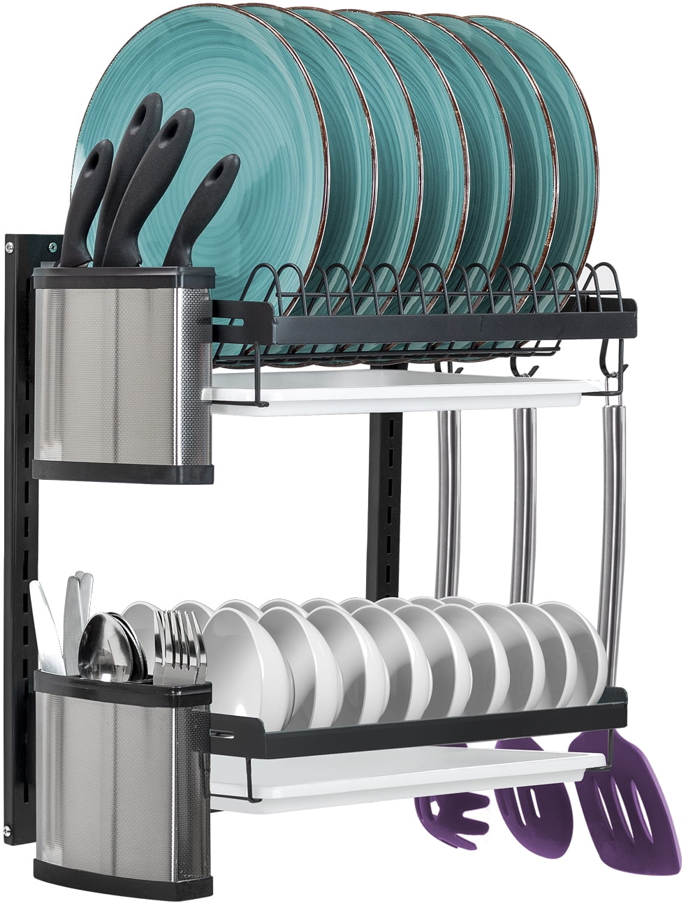2Tier Dish Drying Wall Rack