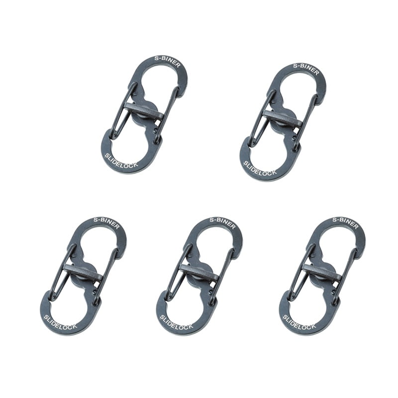 Vingtank 5pcs Carabiner with Lock Stainless Steel Mini Keychain S