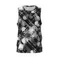 thumbnail image 2 of Easygdp Seamless Pattern With Skulls Men's Mesh Basketball Jersey Quick Drying Sleeveless Shirts Fitted Muscle Tank Tops Sport Round Neck T-Shirt - Medium, 2 of 9