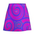thumbnail image 6 of Mini Skirt for women Psychedelic Trippy Hippy Skirt Retro Swirl Print Street Style Casual A-line Ski, 6 of 7