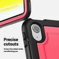 thumbnail image 3 of Shockproof Case for Apple iPad 11th 10th Generation 2025 2022, Rugged Hybrid Protective Cover with Pencil Holder & Shoulder Strap Kids Friendly Rotating Stand Case for iPad 11th 10th Gen, Rose, 3 of 8