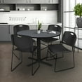 thumbnail image 2 of Regency 48-inch Round Laminate Table with 4 Zeng Stack Chairs Black (TB48RNDGY44BK), 2 of 8
