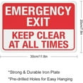 thumbnail image 2 of Emergency Exit Keep Clear At All Times Sign 8X12 Inch Rust Free Aluminum Easy To Read & Sturdy Keep Out Outdoor Metal Signs For Home Farm Yard, 2 of 4