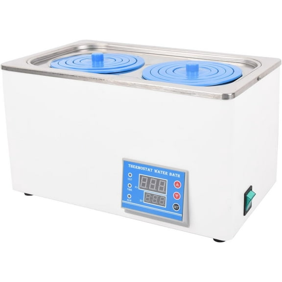 7L Thermostatic Water Bath, 600W Digital Lab Water Bath Heater with 2 Selectable Openings for Lab Use Chemical Biological Experiment, HH-2(110V, 60Hz)