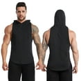 thumbnail image 2 of FLMEI Men's Sports Vest Hoodies Vest Top Sports Sleeveless Quick Drying Undershirt Basketball Vest Plus Size Athletic Shirt S-3XL, 2 of 8