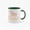 Deep Green, variant on 11 Ounce "Stay Positive" Ceramic Mug with Colorful Inner Lining - Inspirational Quote Coffee Cup with Script Design