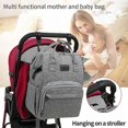 thumbnail image 3 of Diaper Bag Backpack, Waterproof Foldable Changing Bag, Multifunctional Baby Diaper Bag Backpack Graphite, 3 of 5
