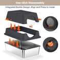 thumbnail image 3 of Ourlova Stainless Steel Litter Box with Lid Extra Large High Sided Cat Litter Trays Enclosed Litter Box with Cat Litter Mat And Scoop Easy Clean Detachable, 3 of 7