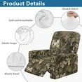 thumbnail image 5 of Xixirimido Realistic Forest Camo Pattern Recliner Chair Cover, 4-Pieces Stretch Recliner Covers for Recliner Chair Soft Reclining Chair Slipcover Furniture Protector for Pets Kids, 5 of 7
