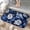 Blue and White Floral Fabric, variant on 1pc Marble with Gold Inlay Absorbent Non-Slip Bathroom Thickened Flannel Rug Decor,Soft,Quick Drying,Suitable For Indoor/outdoor Use,Bathrooms,Bedrooms,Kitchens,Terrace,Laundry Rooms,16"x24"