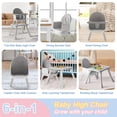 thumbnail image 2 of Trona para bebé UNISWAN 6 en 1 convertible para 6 a 6 años, color gris, 2 of 7