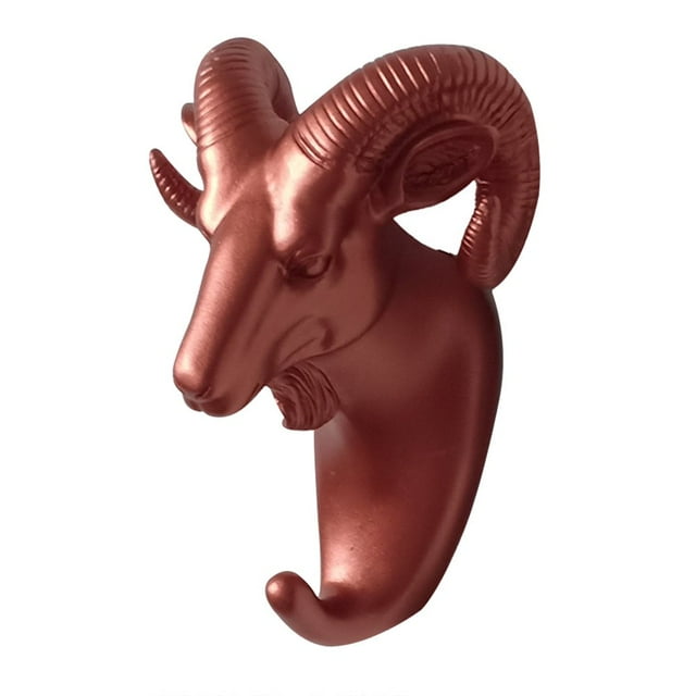 3D Animal Head Wall Hanger Resin Coat Hat Hanging Hook Heavy Duty Holder Rack Home Decoration Type 5