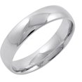 thumbnail image 1 of Bande de Mariage Simple Confort 10K Or Blanc pour Hommes, Taille 9, 1 of 1