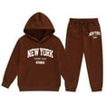 thumbnail image 3 of New York City-Inspired Letter Print Hoodie and Sweatpants Set for Girls – Stylish, Comfy, Everyday Wear with Empire State Design, 3 of 3