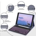 thumbnail image 3 of Funda con Teclado JKSML para iPad 9a/8a/7a Generación 10.2" Morada, 3 of 8