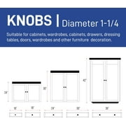 12pcs Oil Rubbed Bronze Cabinet Knobs – 1-1/4” Modern Drawer Pulls, Durable Zinc Alloy Handles with Short & Adjustable Screws for Kitchen, Dresser, Cabinets