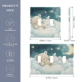 thumbnail image 3 of Dailycode Light Switch Plate Covers 3 Gang Wall Plate Plastics Outlet Covers for Kitchen Home Office Decor Bear Rabbit Sleep on Cloud, 3 of 8