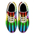 thumbnail image 2 of Rainbow Pride Shoes Men Women Fashion LGBT Sneakers Adult Lightweight Breathable Running Shoes White Size 10, 2 of 7