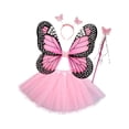 thumbnail image 2 of Conjunto de disfraz de hada para niñas, diadema con alas de mariposa, cosplay para fiesta de cumpleaños Falda Lisa, 2 of 9
