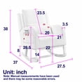thumbnail image 2 of 27.5 "W Nursery Rocking Chairs, Modern Accent High Back Glider Chair with 1 Lumbar Pillow and 2 Side Pockets, Rocker Armchair for Living Room Bedroom, Beige, 2 of 9
