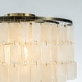 thumbnail image 5 of 3-Light 18 in Coastal Capiz Seashells Chandeliers in Antique Bronze Farmhouse Natural Chandelier with Rectangle Shells for Dining Room, 5 of 8
