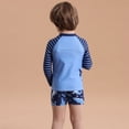 thumbnail image 5 of BULLPIANO Toddler Boys Swimsuit Bathing Suits Set 2-Piece Long Sleeve Rash Guard Swimwear & Swim Trunks Set Sunsuit UPF 50+,Size 4-5 Years, 5 of 8