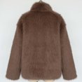 thumbnail image 2 of ZUKMRJPC Men's Vintage Faux Fur Coat Zipper Lapel Warm Soft Comfy Winter Cardigans Coats Long Sleeve Loose Fit Lapel Thick Jacket, 2 of 7