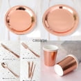 thumbnail image 2 of Juego de vajilla desechable para fiesta de oro rosa, plato y vaso de papel para niños y adultos, decoración para fiesta de cumpleaños, boda, despedida de soltera, Baby Shower, 2 of 2