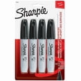 thumbnail image 1 of Sharpie Permanent Markers, Chisel Tip, Black, 4 Count, 1 of 4