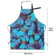 thumbnail image 2 of Cauagu Blue Butterflies Aprons with Pockets,Waterproof Apron for Women,Kitchen Cooking Apron Adjustable Bib Aprons Chef Apron for Cooking,Drawing,Crafting, 2 of 8